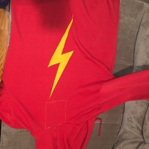 Aviator Nation Red Zip Bolt Hoodie XL